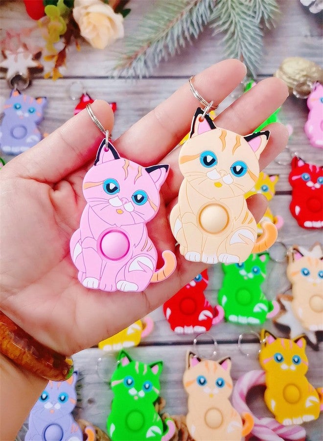 PSDFH 24 Packs Bulk Mini Cat fidgets Toys for Kids Children Classroom Students Gifts Prize from Teacher,Cat Animal Birthday Party Favors - Image 2